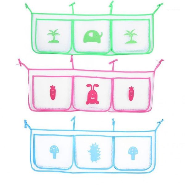 

baby crib hanging mesh bag diapers toy nursing milk bottle storage bag organizer1