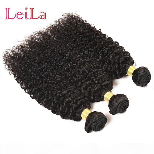 

peruvian human hair kinky culry 3 bundles with 360 lace frontal pre plucked kinky curly 4 pieces lot leilabeautyhair, Black;brown