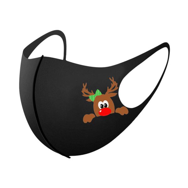 

5/10/25pcs santa elk new claus christmas masks prints adult's protection face washable earloop mask masque 2021a