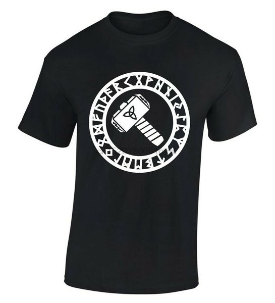 

thors hammer mj&oumllnir t-shirt viking pagan god thunder mjolnir s-xxl funny tee shirt sport hooded sweatshirt hoodie