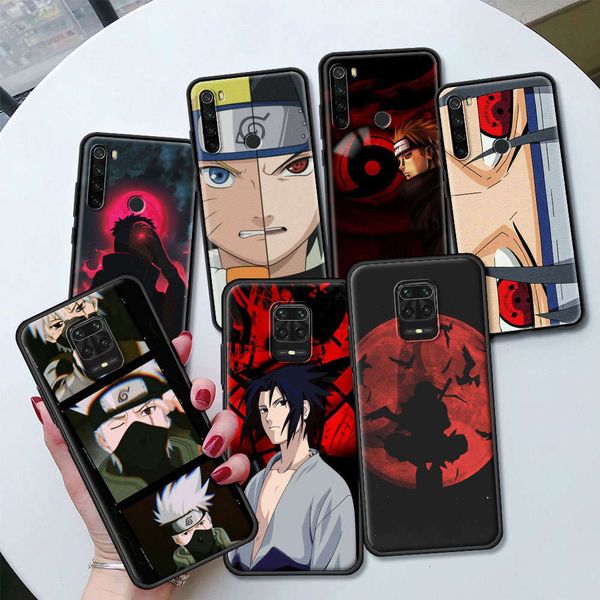 

redmi note 9s 8t 8 7 6 9a 9c 9i 8a 7a 6a k30 pro 4g case, black silicone case, naruto akatsu