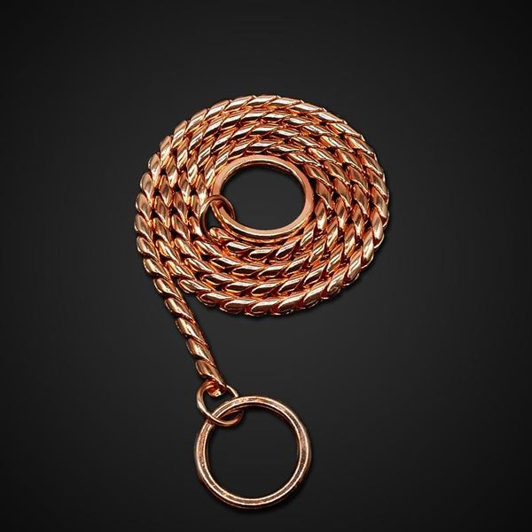 

dog choker snake chain dog training collar heavy metal pet slip choke collars golden for medium large dogs sqclnw