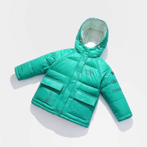 

off season down jacket boys and girls children's thickened foreign style winter wear, Blue;gray
