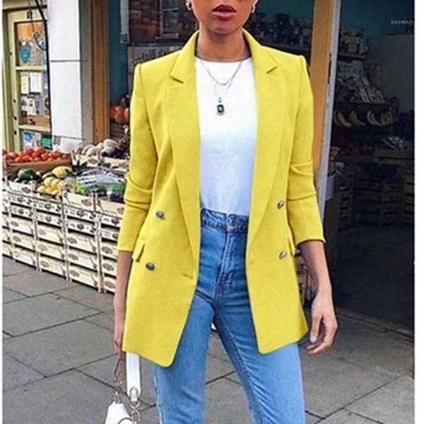 

new 2020 blazer women suit ladies casual women jacket blazer1, White;black