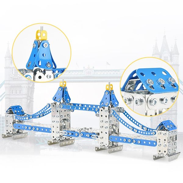 

london bridge metal building blocks screw toys kid educational toys kid diy assemble metal building block toy boys kids xmas gift