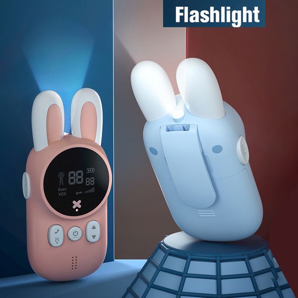

mini kids walkie talkie toys child portable two way radio 1-3 km comunicador for camping/ family/children gift cute rabbit style