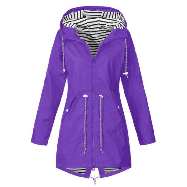 

women's jackets 2021 arrival hoodies waterproof raincoat ladies casual outdoor wind rain forest zipper jacket coat, Black;brown