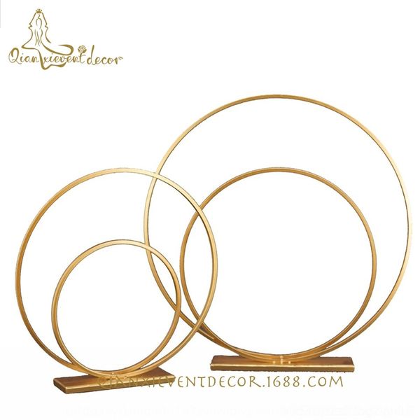 

kac9u new style and props iron double tube ring frame props decoration arch circular flower door shelf background stage ring lyoui