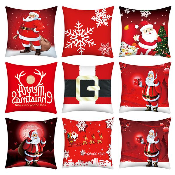 

2021 последняя обложка claus merry 2021 новогодние украшения санта для подушка 45x45cm главная xmas navidad happy new year 2021 gift новый н