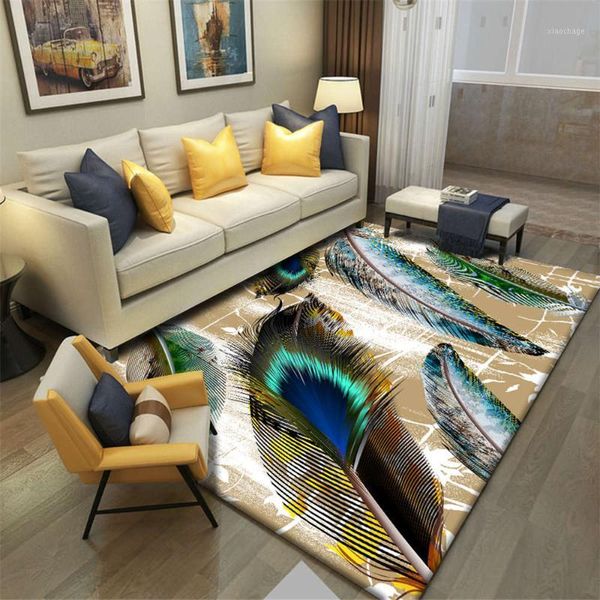 

carpets nordic style bird feathers carpet soft flannel sofa bedroom area rugs 3d printed big for living room1