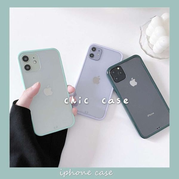 

ins simple candy pure vip 11 12pro max transparent x xs mobile phone shell se mini men's and women's 7 / 8plus soft