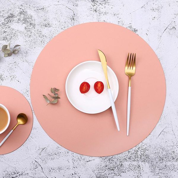 

insulation oilproof leather placemat western food mat dining tableware table mat pads bowl cup coaster kitchen accessorie wmtxjx mywjqq