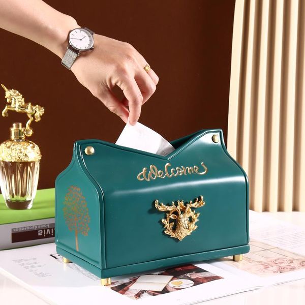 

tissue boxes & napkins classic geometric shape living room office decoration resin storage box