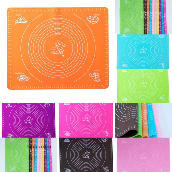 

large silicone non-stick thickening kneading dough pad pastry rolling kitchen baking mat 4 nvojv