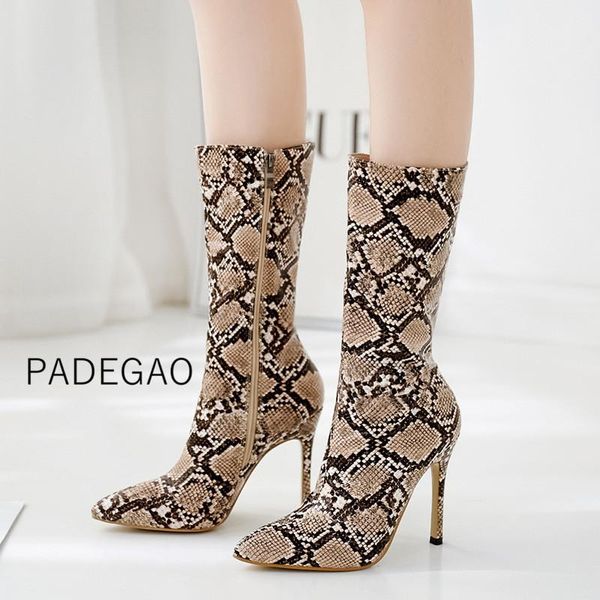 

womens boots 2020 fashion winter womens boots casual print korean style high heel, Black