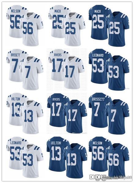 

men youth indianapolis women colts 17 philip rivers 53 darius leonard 7 jacoby brissett 56 quenton nelson football jerseys, Black;red