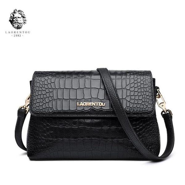 

lanrentou new women leather bag fashion crocodile pattern embossing bags women leather shoulder bag handbags & crossbody bags