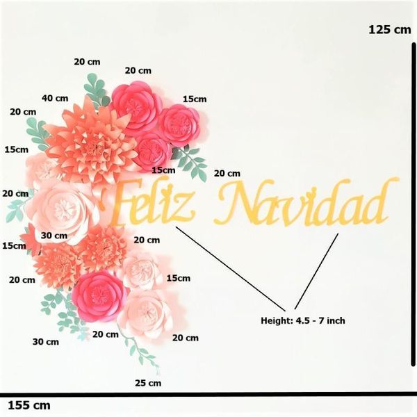

diy paper flowers flower wall decor french merry christmas backdrop xmas home decoration trending floral decor artificial rose1