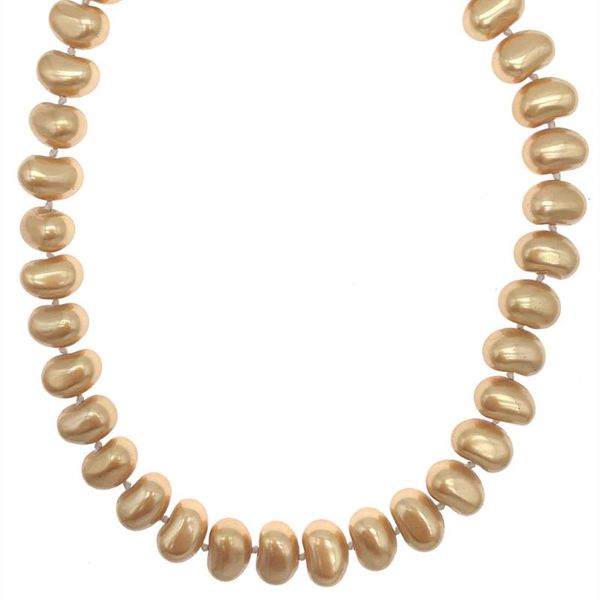 

chokers nugget shape gold shell pearl necklace mother of trendy jewelry for women girls gifts 18 inch, Golden;silver