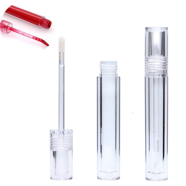 

diy 7.8ml lipgloss round transparent lip gloss tubes with wand empty clear
