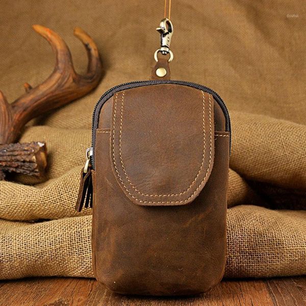 

waist bags men's bag vintage cell phone case cover trend hook belt fanny wallet men bags1