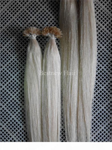 

100g brazilian indian remy nail u tip hair extensions 1g s 16" 18" 20" 22" 24" 60# platinum blonde nail tips hair s, Black