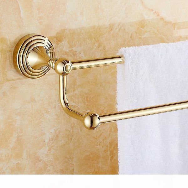 

brass polished bathroom accessory hanging suit bathroom product european golden circular base bathroom hardware set bbyhsg mj_bag