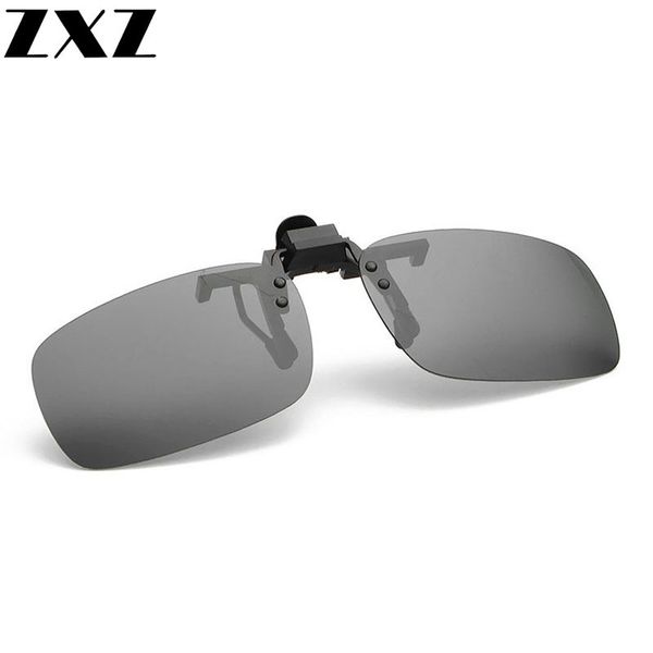 

easy flip up clip men on pchromic polarized sunglasses for fishing night driving glasses drive goggles spectacles tool grey
