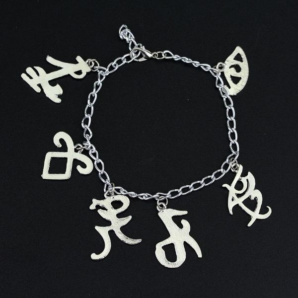 

the mortal instruments city of bones bracelets inspired angelic power rune symbols bracelet shadowhunters inpired charms jewelry, Black