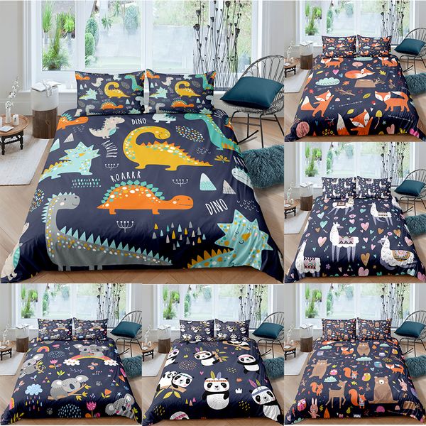 

zeimon dinosaur duvet cover queen cartoon bedding set 3d bed linen girls full size bed quilt cover set twin home textiles