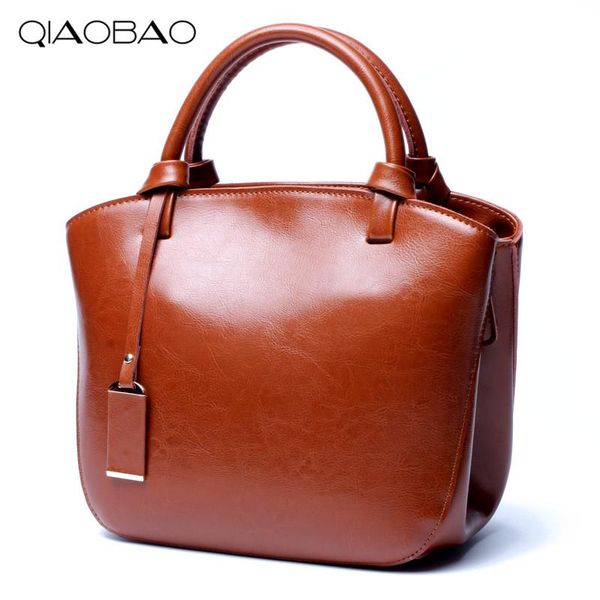 

qiaobao bag 100% real leather bags shoulder messenger bag europe and the united states fashion cowhide leather