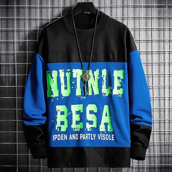 

letter print sweatshirt men high street 2020 new harajuku hoodie streetwear men's hip hop sweatshirt men hoodies sweatshirts1, Black