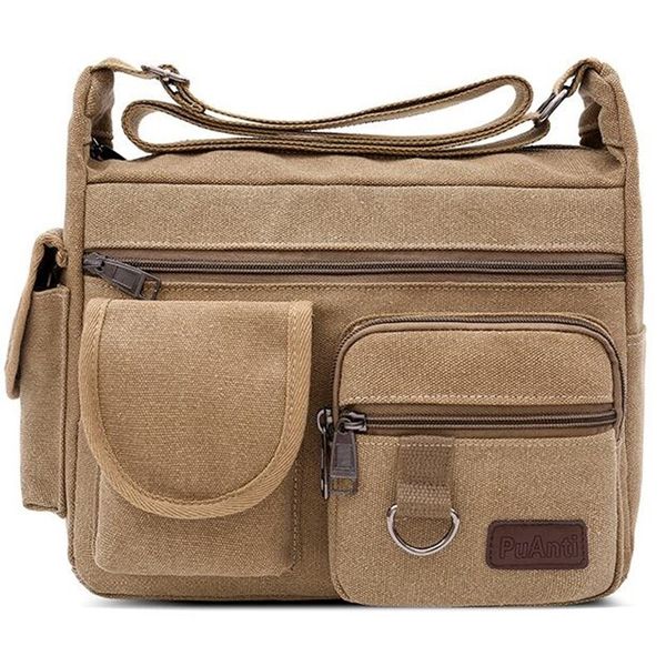 

canvas messenger bag for men vintage water resistant waxed crossbody bags briefcase padded shoulder bag for male handbag c0125