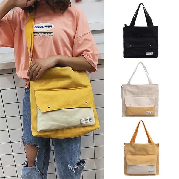 

fashion ladies bag canvas handbag wild messenger bag zipper shoulder solid color small square dropship y614
