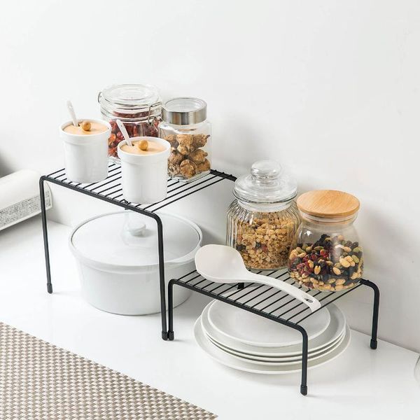 

tableware drain rack seasoning jars holder metal kitchen bathroom accessories cabinet storage basket towel shelf shampoo holder1