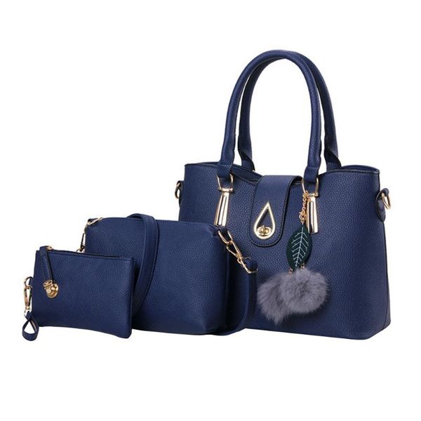 

european and american fashion lychee pattern mother suit mother bag three-piece foreign trade handbag y416
