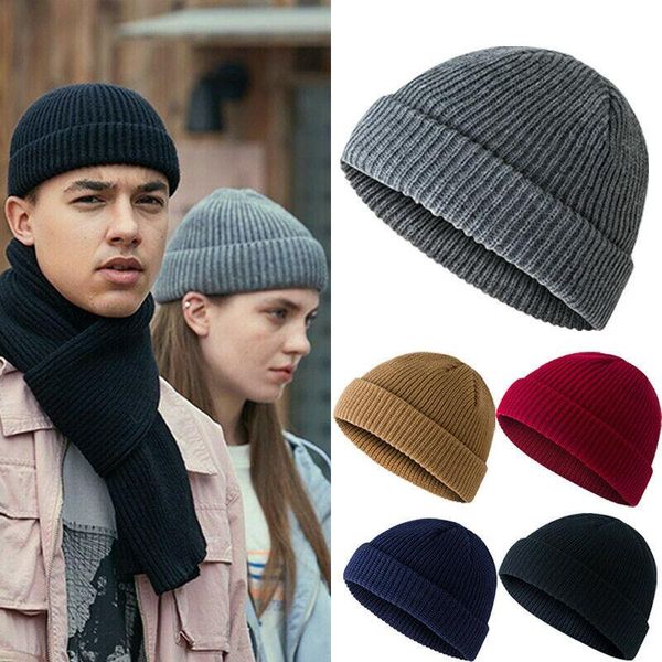 

beanies beanie plain knit ski hat skull cap cuff warm winter blank colors beany