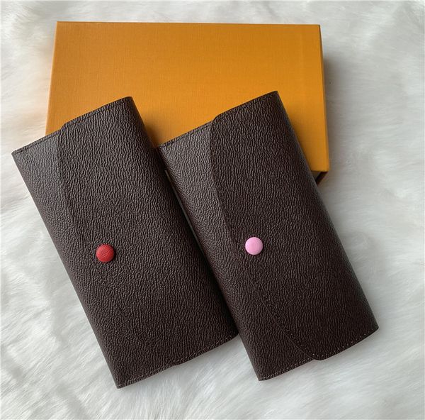 

2021 new luxury mens leather designer doudou button wallet bags classic women card holders purse multiple color long bifold casual clutch