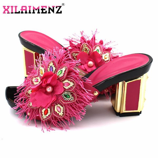 

2020 leisure style african mama wedding shoes in special color comfortable heels nigerian ladies shoes for party, Black