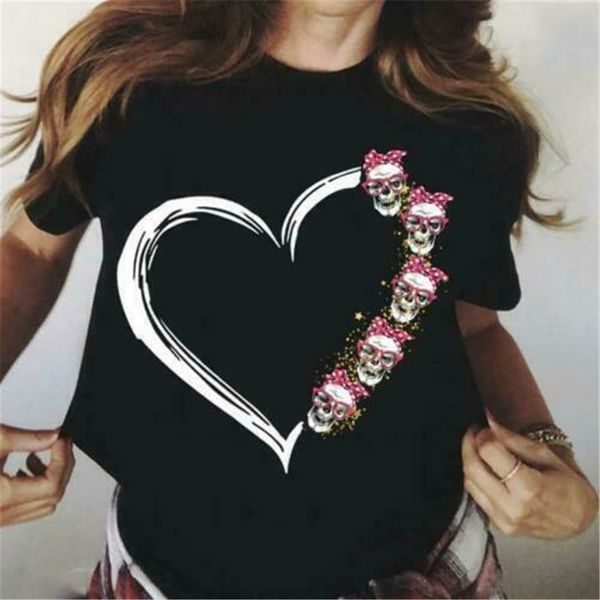 

skull wearing headband in heart shape ladies cotton s 3xl outdoor wear hoodie designers t shirts sweatshirt