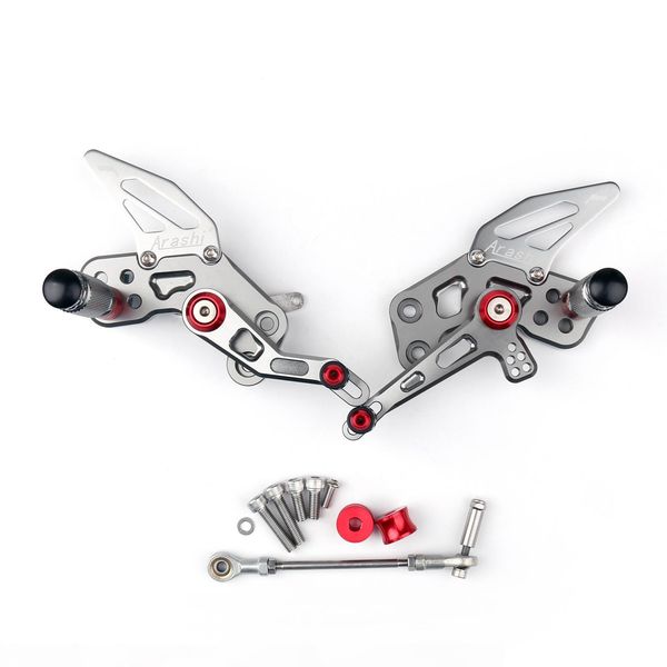 

areyourshop motorcycle gray cnc rearsets footpegs footrest fit for kawasaki z125 pro 2016-2019 motorbike accessories parts