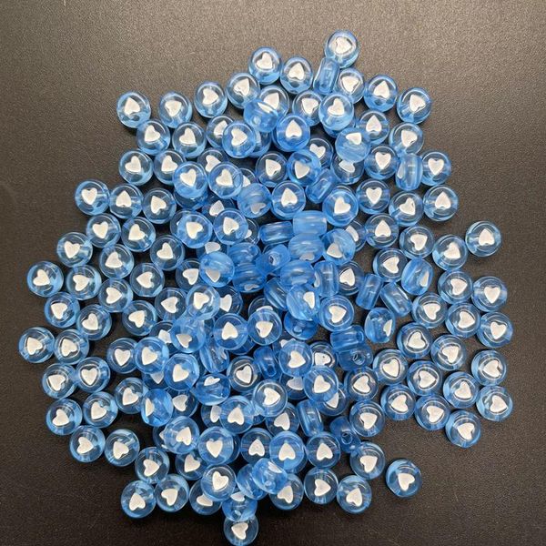 

new 100pcs 4x7mm peach heart beads transparent color acrylic oblate beads diy craft for jewelr jllmso, Black