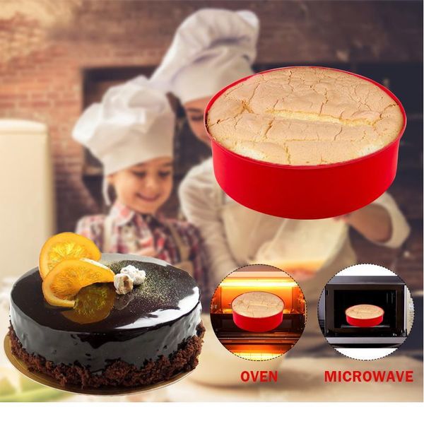 

2/4pcs random color round shape cake sile mold kitchen bakeware cake tools diy desserts mousse sile molds fo jlliyd