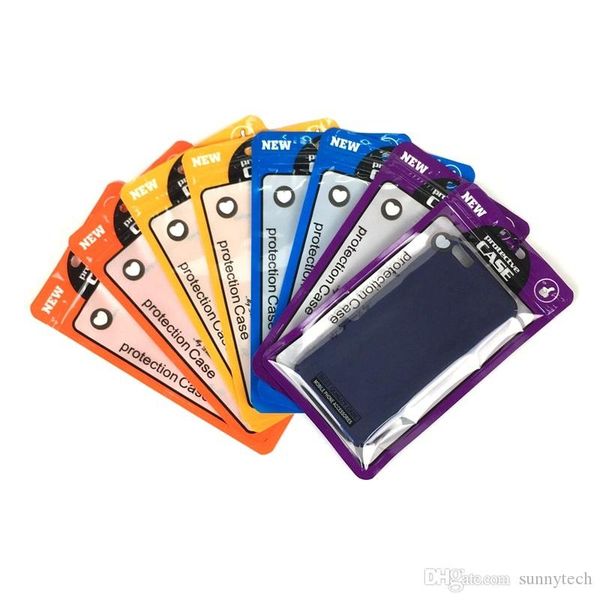 

1000pcs/ lot 12*21cm 4 colors plastic cell phone case bags mobile phone shell packaging zipper pack wholesale lx0172