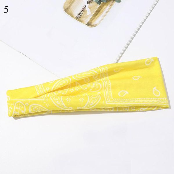 

summer orchid cashew flower twist women headband elastic hairband sport yoga turban wide headwrap bandage sweat hair accessories q sqcmlo