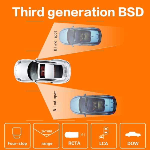 

millimeter wave radar blind spot monitoring bsd bsabsm microwave lane change assisted parking one send four receive car