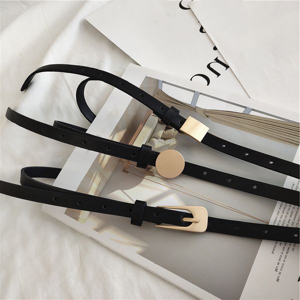 

100cm length fashion women square belts pu leather metal pin buckle jeans female waist belt waistband ladies