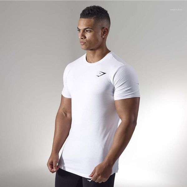 

running jerseys men breathable cotton t-shirt compression fitness sports casual short-sleeved quick dry summer training workout t-shirt1, Black;blue
