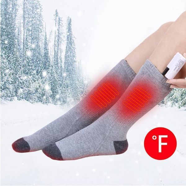 

sports socks riding fitness sweat sock thermal hiking for women's outdoor cotton warm ski with battery1, Black