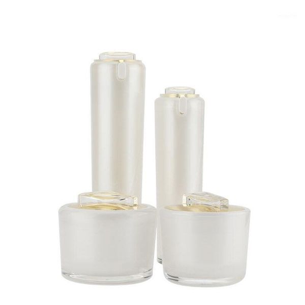 

storage bottles & jars high end round acrylic 100ml refillable moisturizing milk container face cream pump bottle lotion makeup tool 5pcs/lo